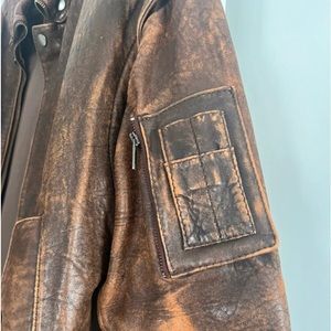 Real leather vintage jacket